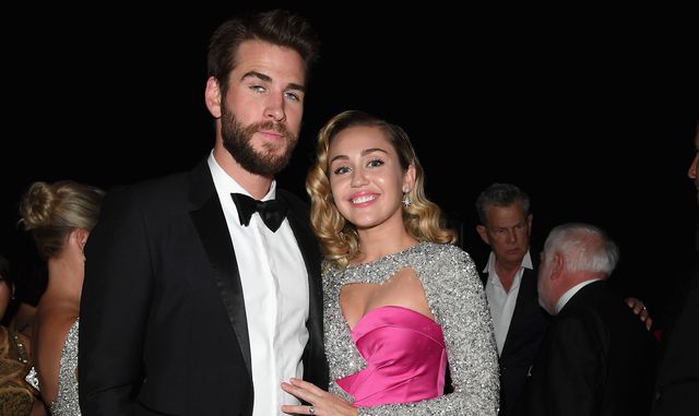 miley cyrus and liam hemsworth elton john oscars 2018 after party