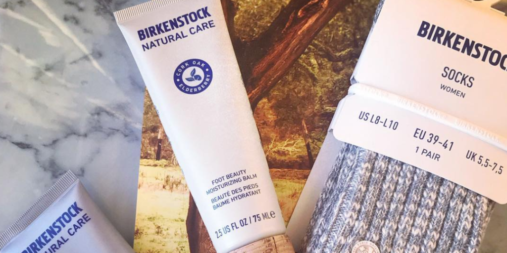 Birkenstock launch skincare range, moisturiser, exfoliator, serum