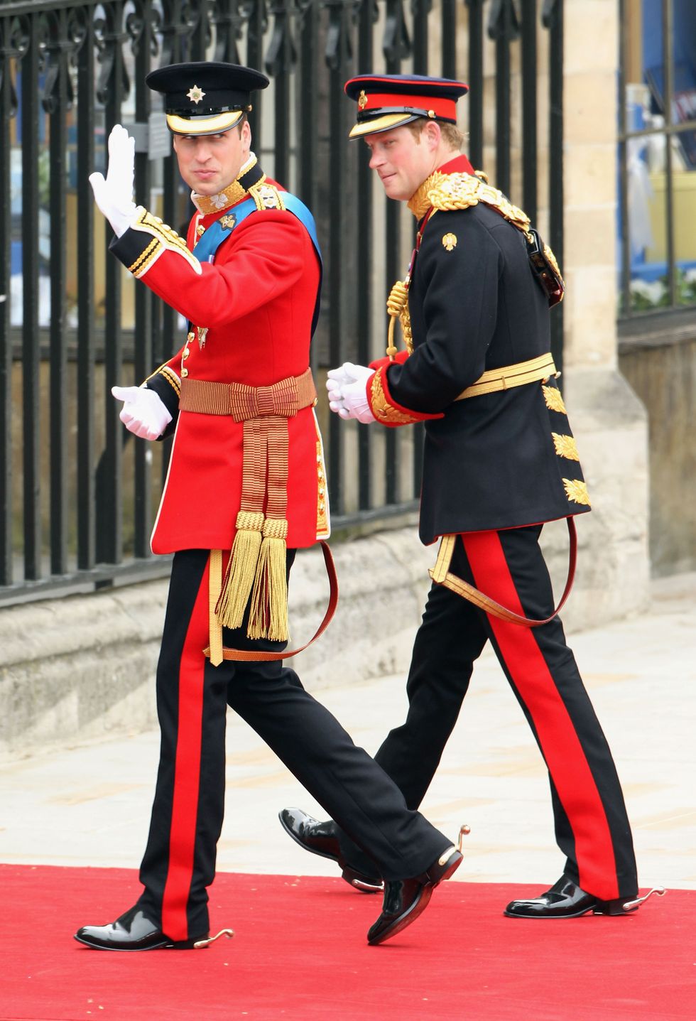 Prince William and Prince Harry at Prince William's wedding 2011