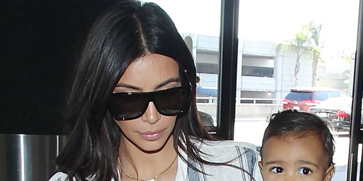 Kim Kardashian en North Wests matching outfit-momenten