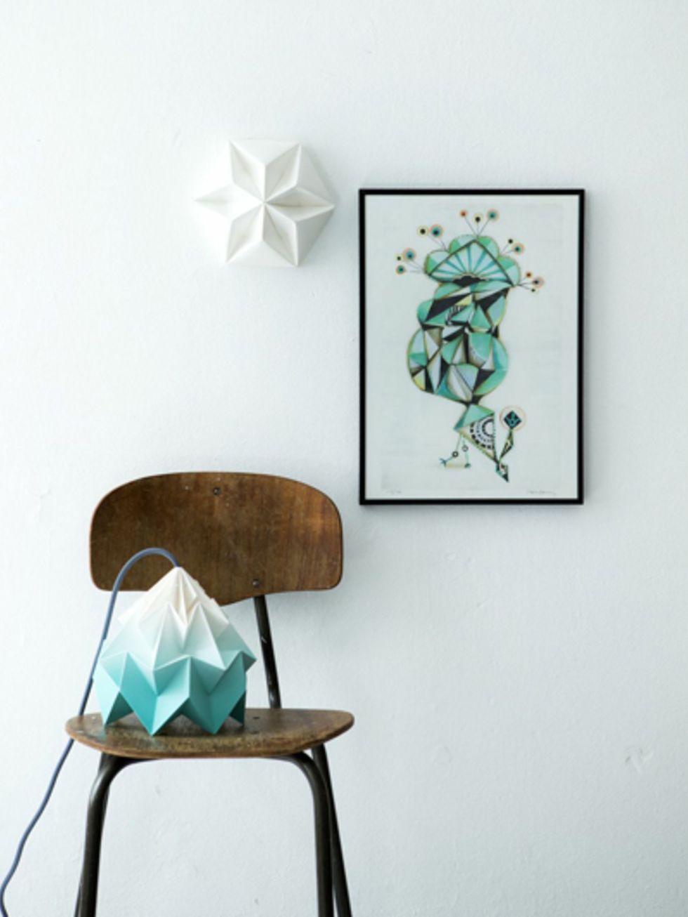 Teal, Chair, Paint, Art, Turquoise, Picture frame, Creative arts, Visual arts, Paper, Art paint, 