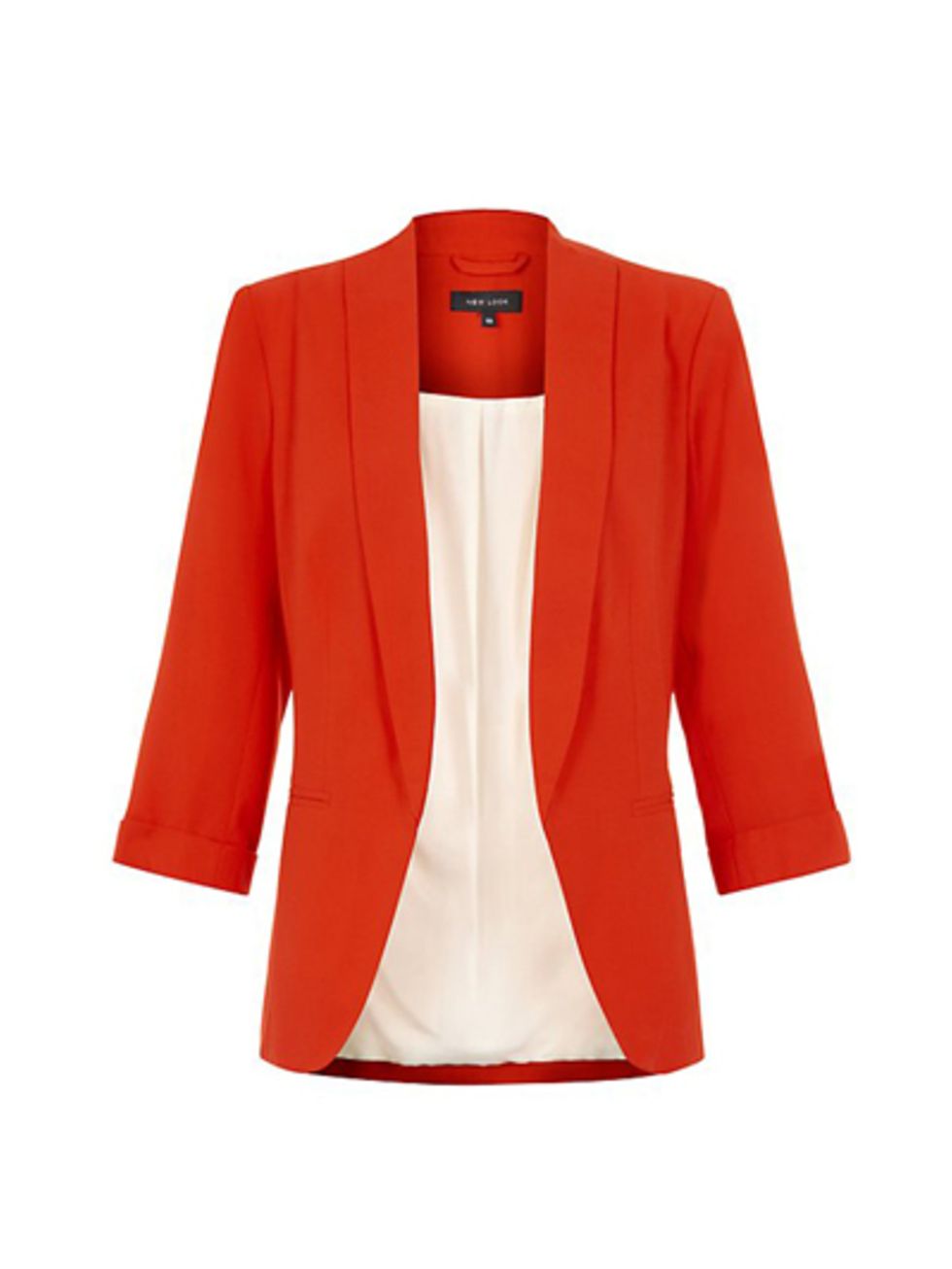 Collar, Sleeve, Coat, Textile, Red, Outerwear, Blazer, Orange, Carmine, Fashion, 