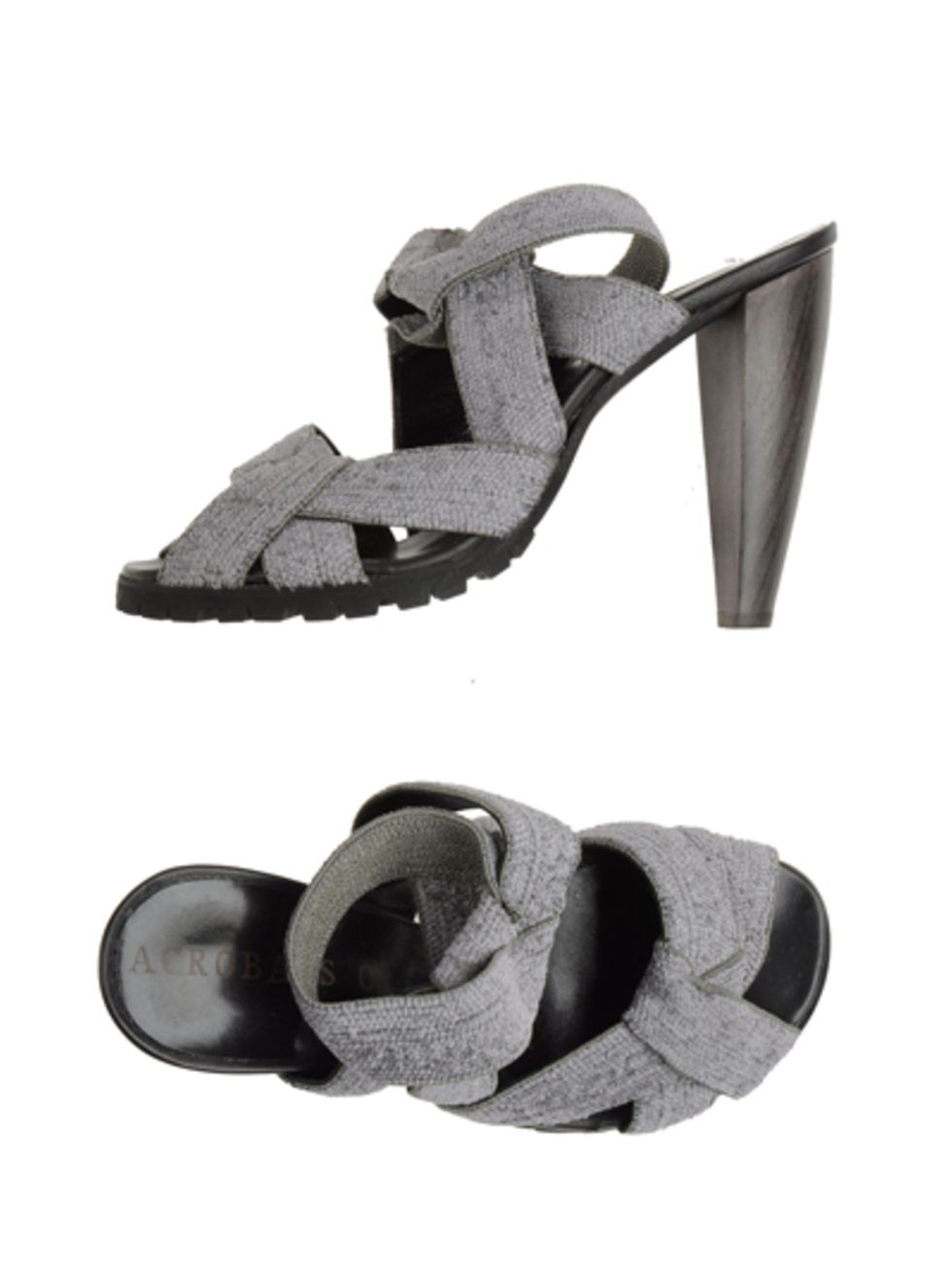 Grey, Sandal, Costume accessory, High heels, Synthetic rubber, Basic pump, 