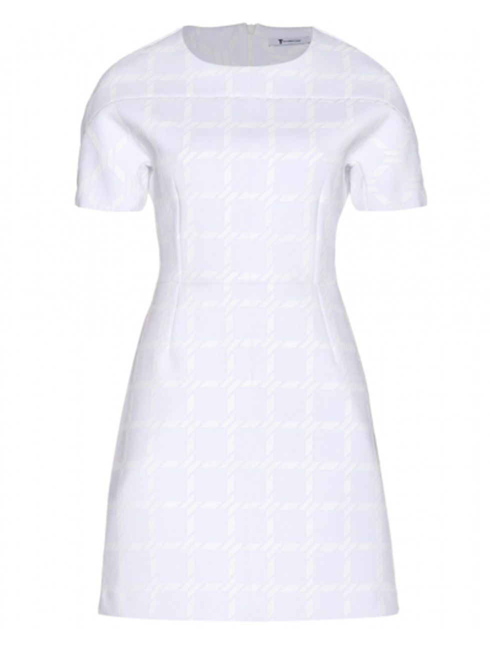 Product, Sleeve, Textile, White, Dress, Pattern, Style, One-piece garment, Fashion, Lavender, 