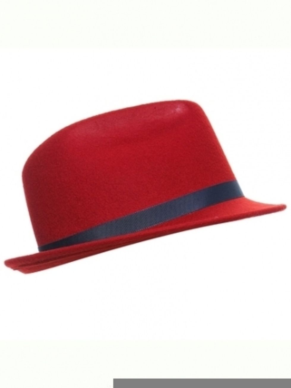 Red, Headgear, Costume accessory, Carmine, Maroon, Rectangle, Costume hat, Coquelicot, Fedora, 
