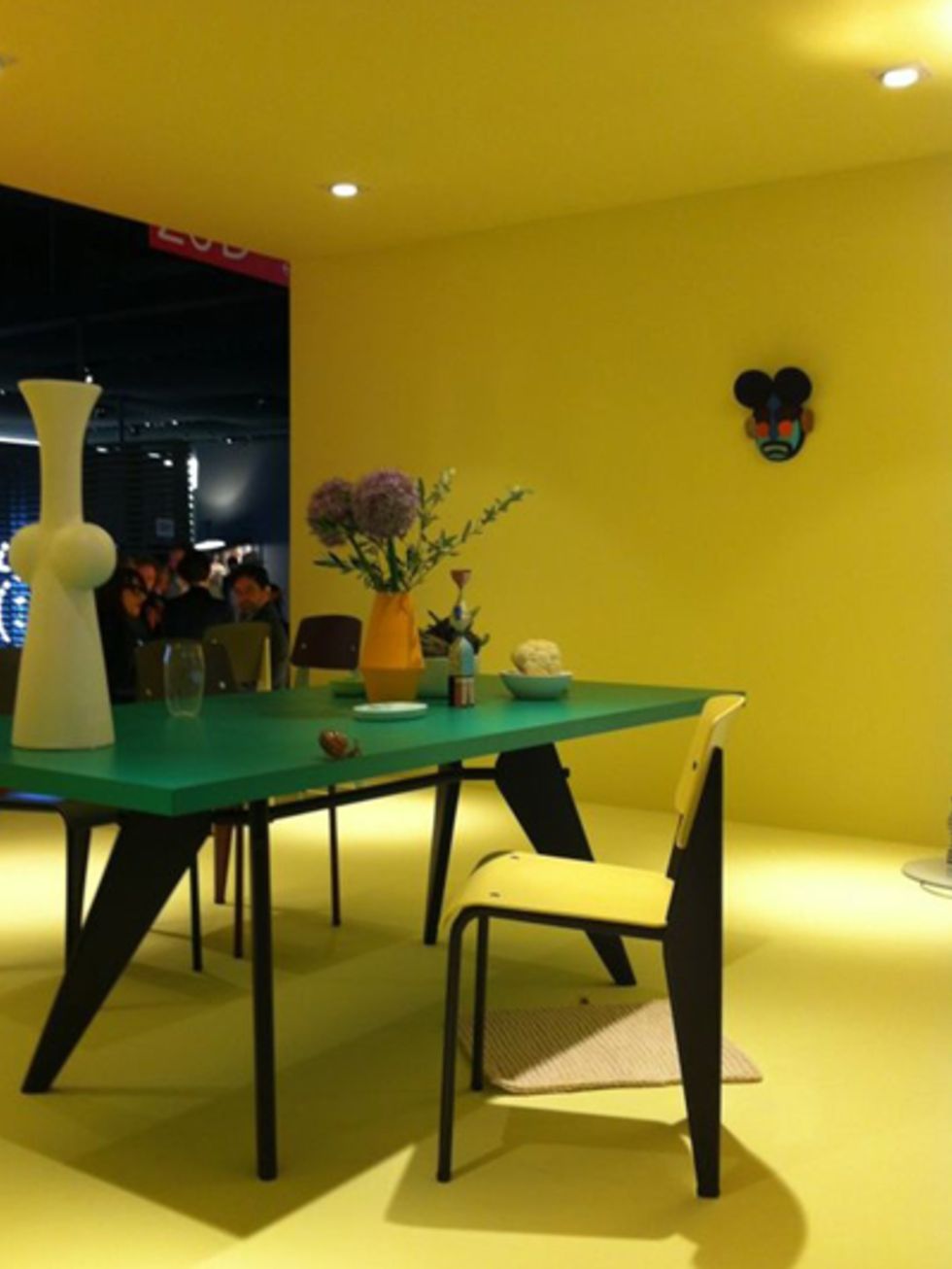 Yellow, Green, Room, Table, Interior design, Furniture, Chair, Interior design, Dining room, Kitchen & dining room table, 