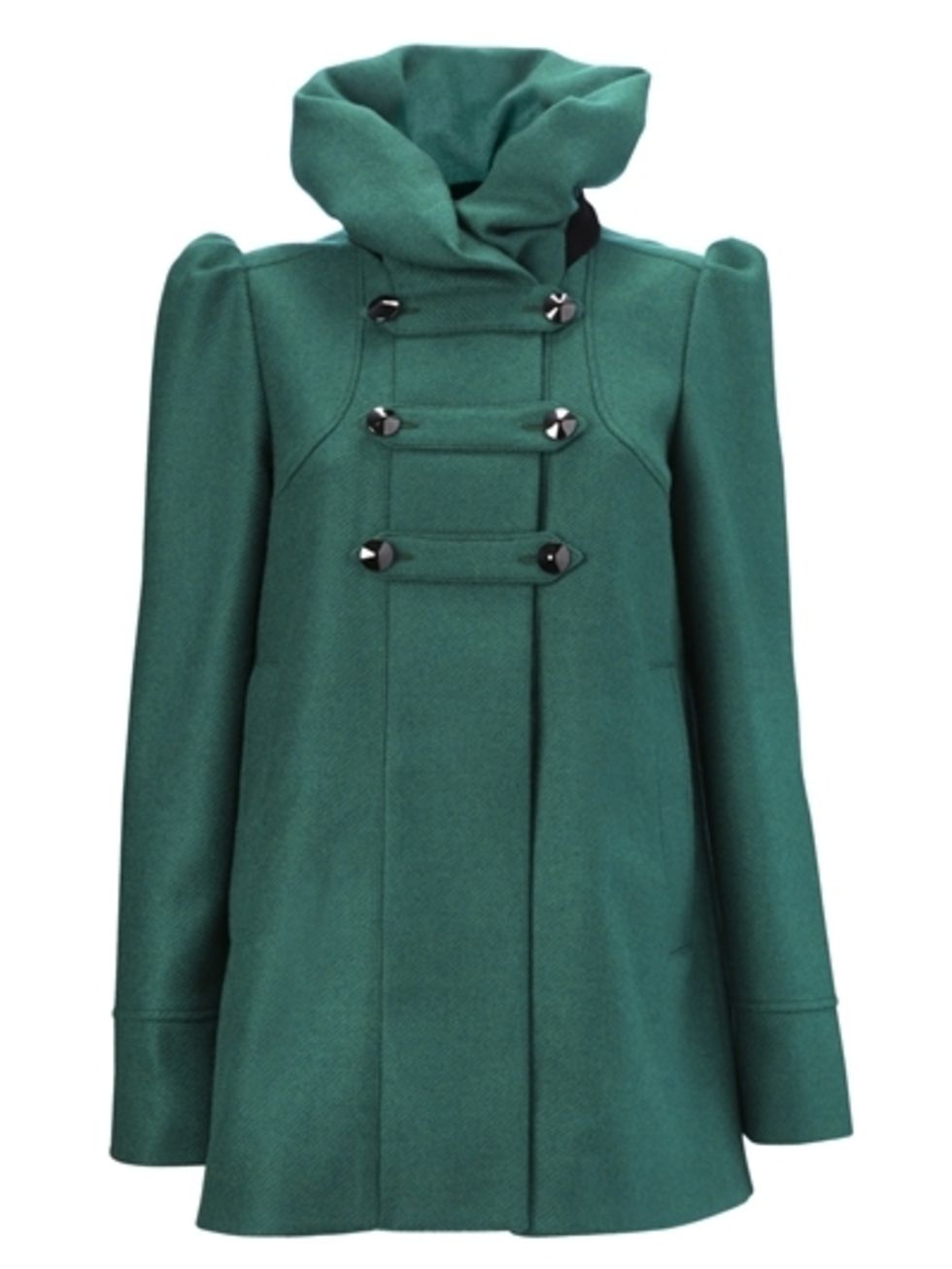 Coat, Green, Collar, Sleeve, Textile, Outerwear, Teal, Turquoise, Fashion, Aqua, 
