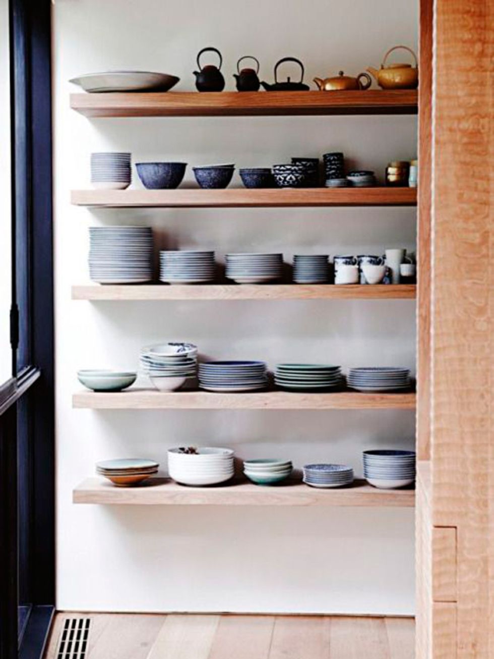 Shelf, Shelving, Dishware, Furniture, Porcelain, Collection, Ceramic, Serveware, Pottery, Plywood, 