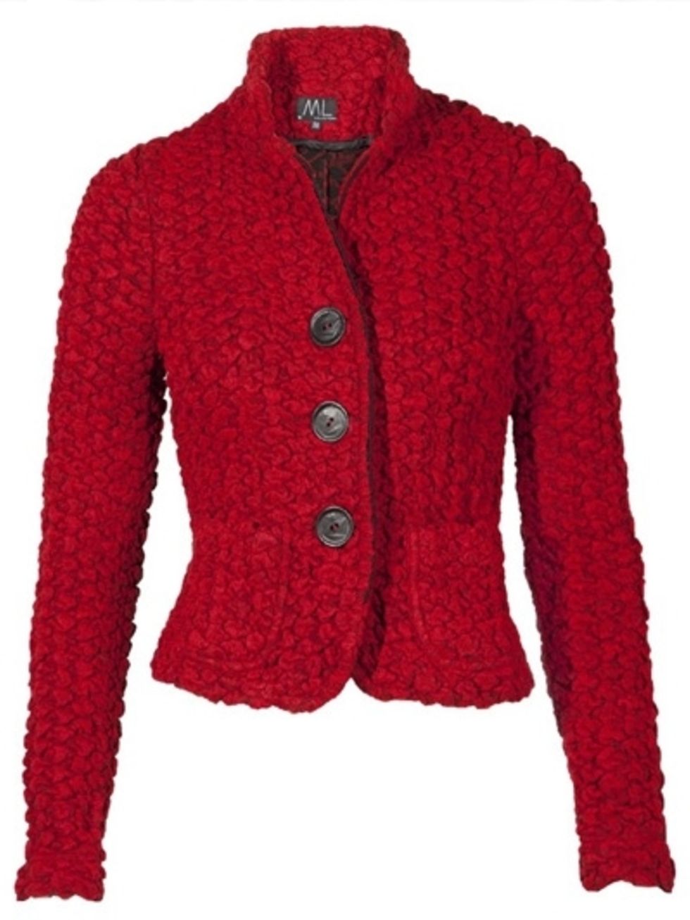 Clothing, Product, Sleeve, Red, Textile, Collar, Pattern, Outerwear, White, Coat, 