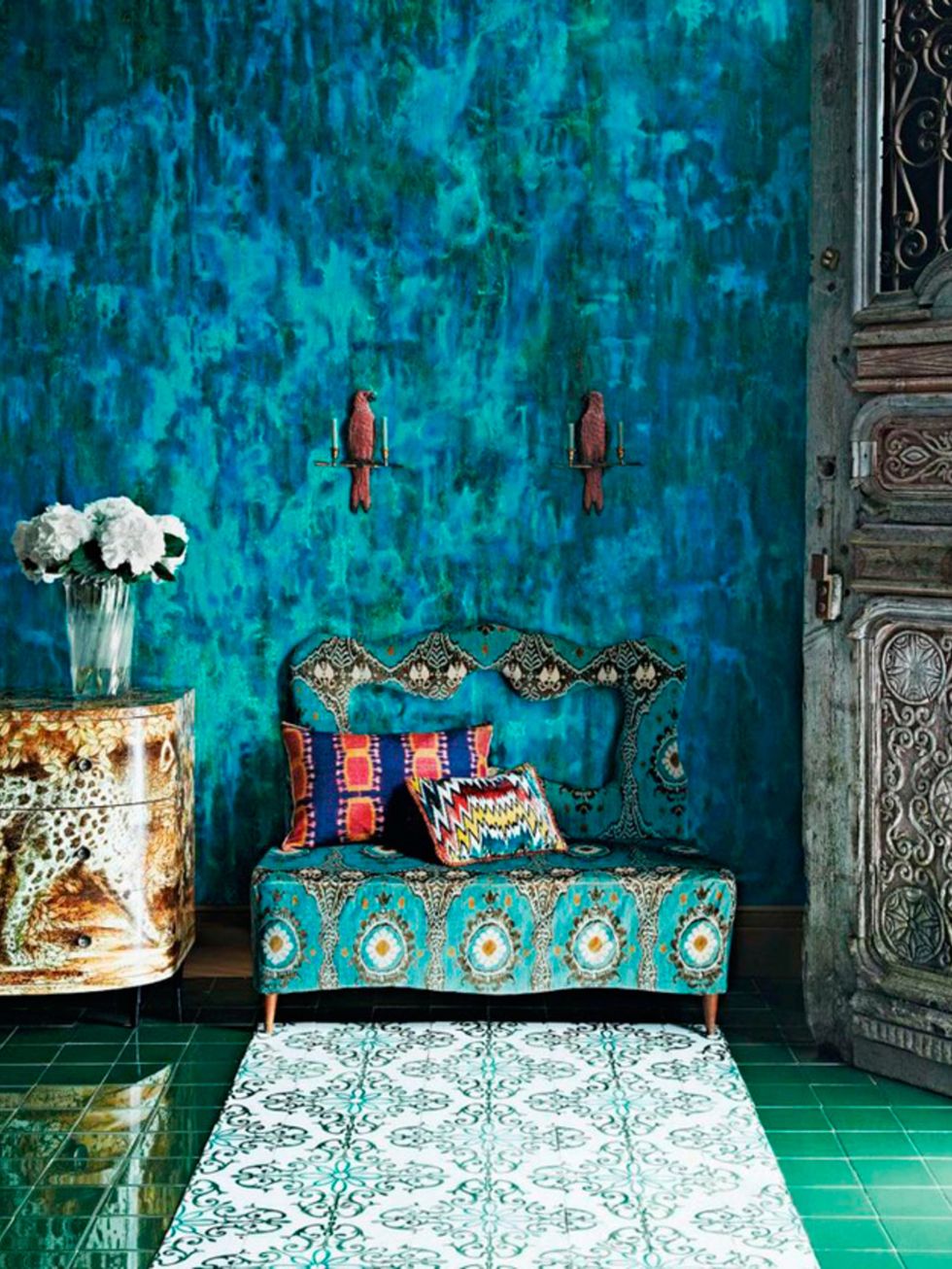 Blue, Room, Textile, Teal, Turquoise, Aqua, Linens, Azure, Bedding, Bedroom, 