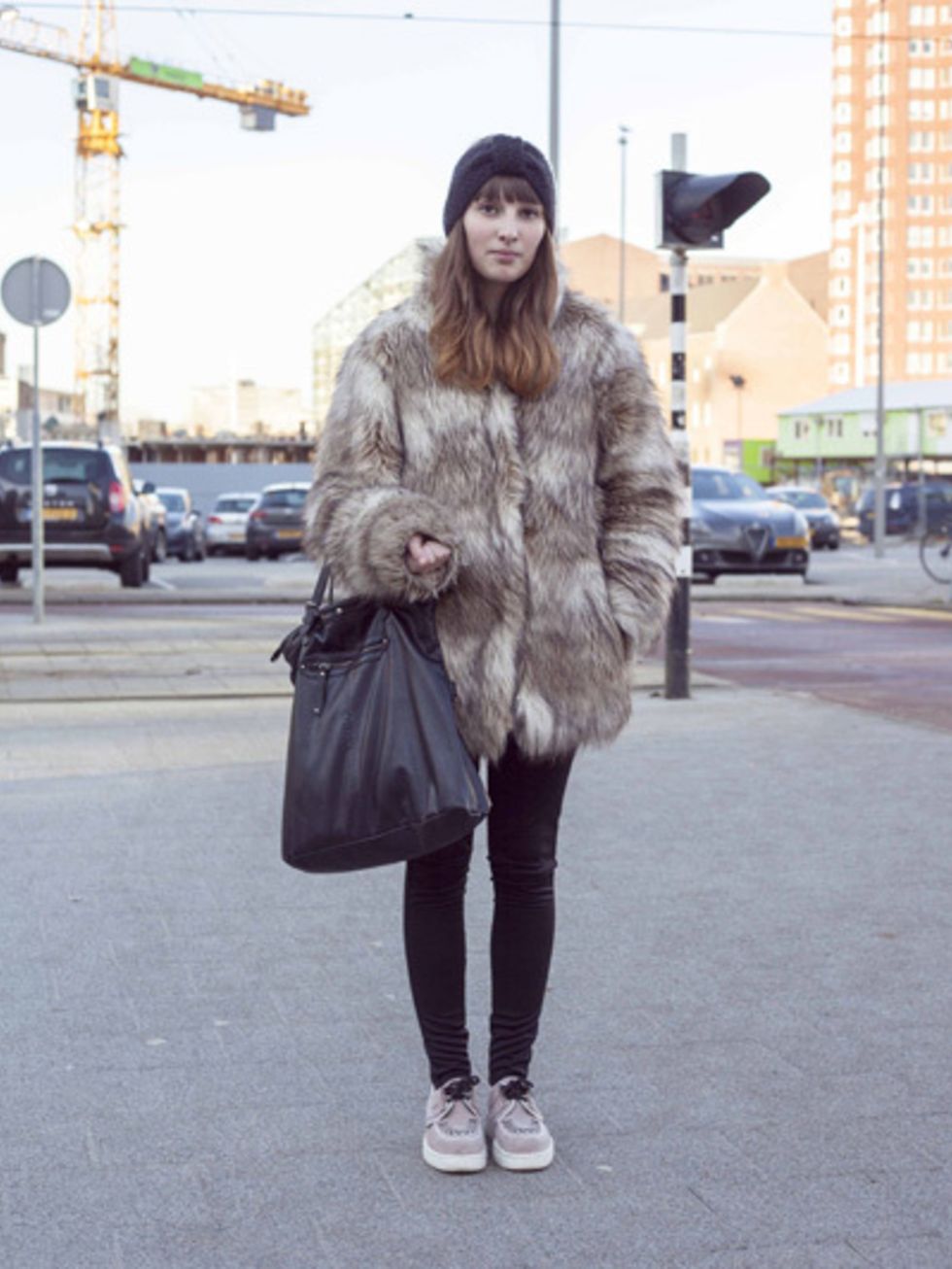 Clothing, Textile, Outerwear, Winter, Style, Fur clothing, Fashion accessory, Street fashion, Street, Fashion, 