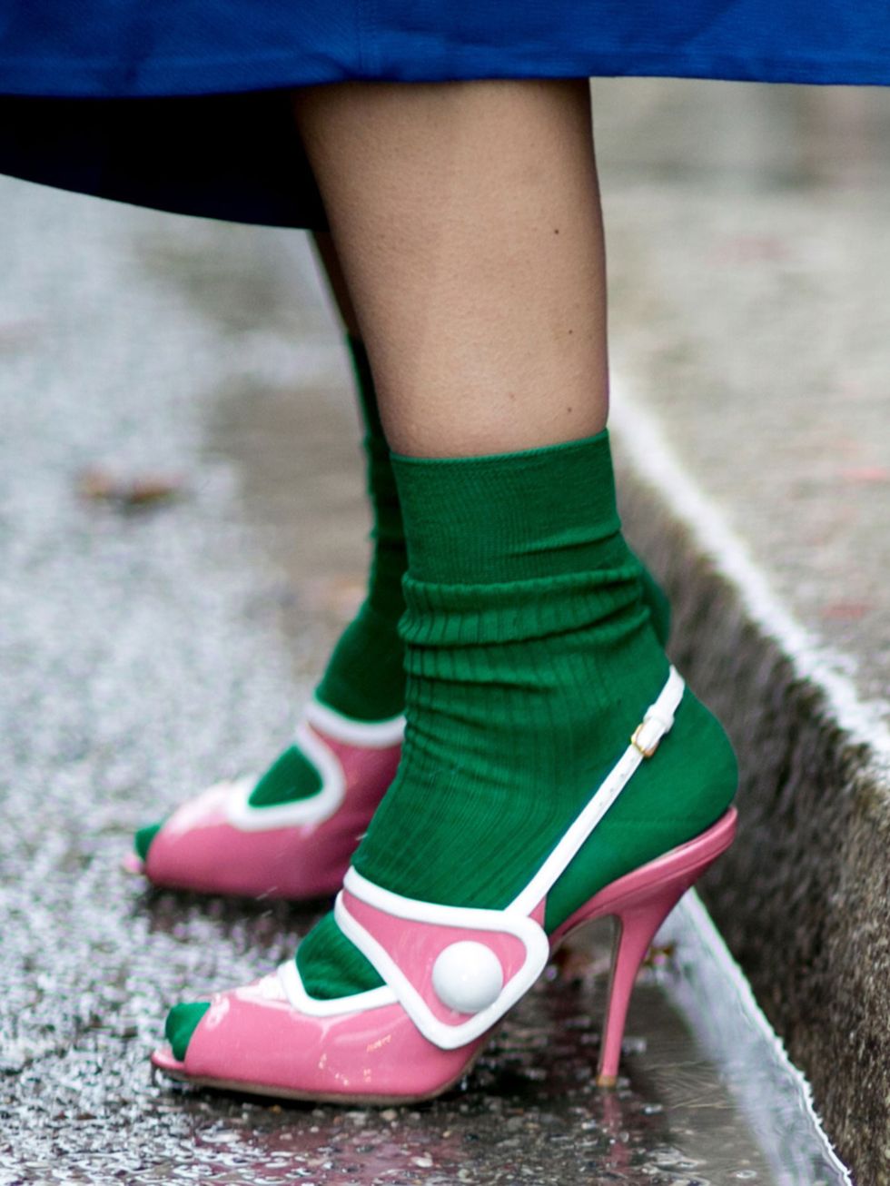 Green, Human leg, Joint, Red, Carmine, Sock, Fashion, Calf, Teal, Ankle, 