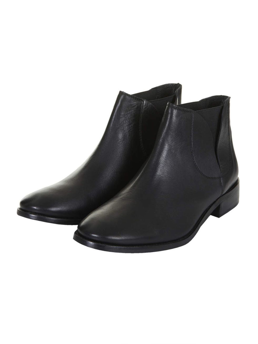 Boot, Leather, Black, Synthetic rubber, 