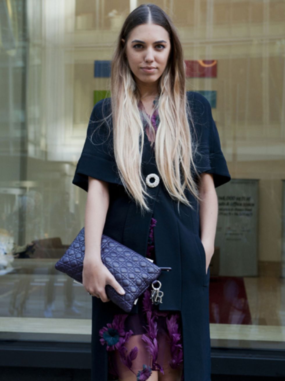 Clothing, Sleeve, Shoulder, Bag, Style, Purple, Street fashion, Fashion, Long hair, Violet, 