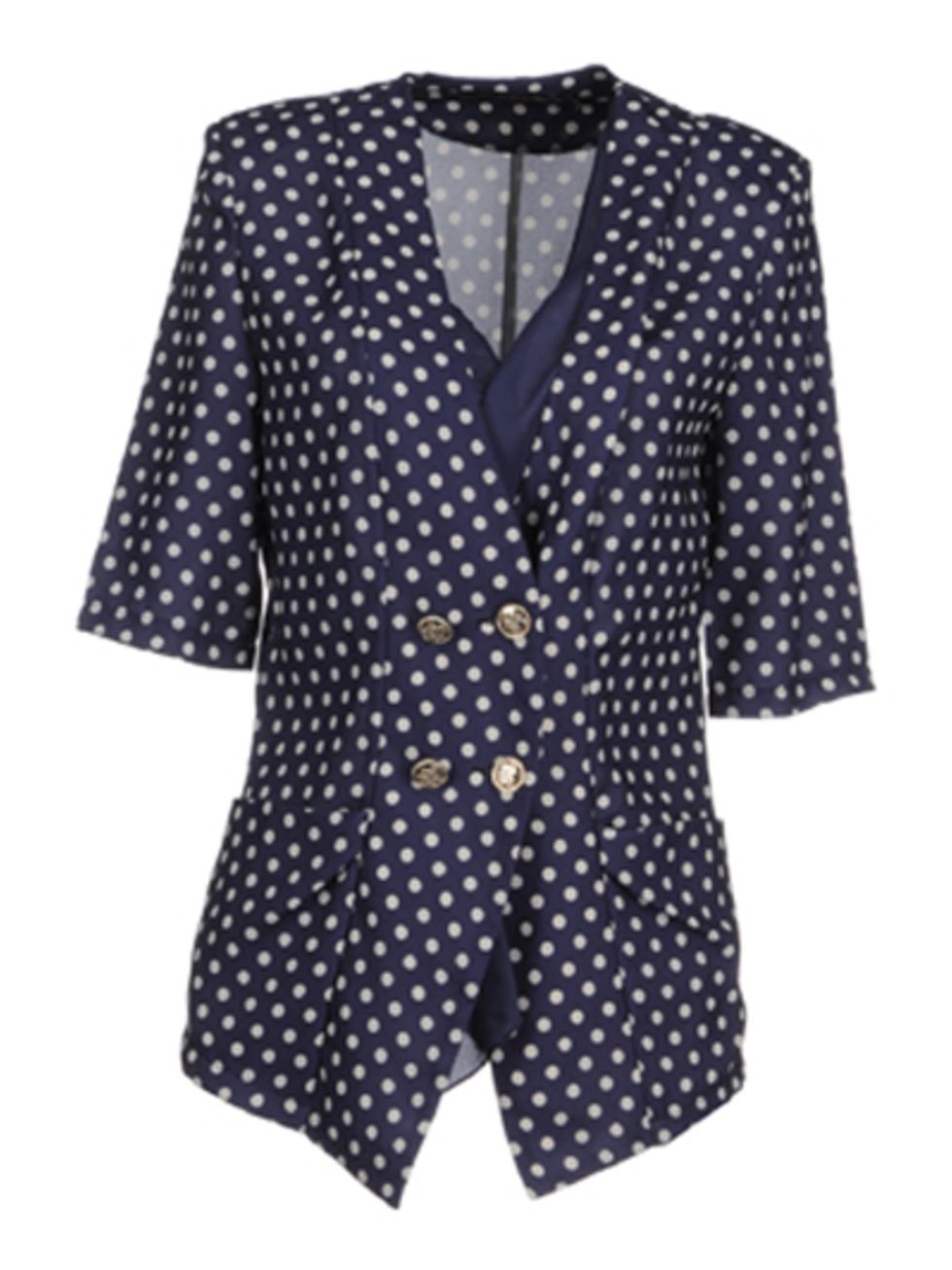 Dress shirt, Collar, Sleeve, Pattern, Textile, Formal wear, Style, Blazer, Polka dot, Electric blue, 