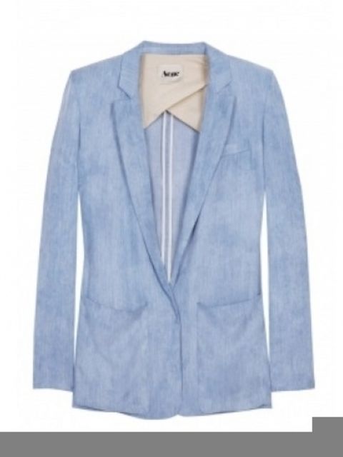 Clothing, Coat, Blue, Collar, Sleeve, Textile, Outerwear, Dress shirt, Formal wear, Blazer, 