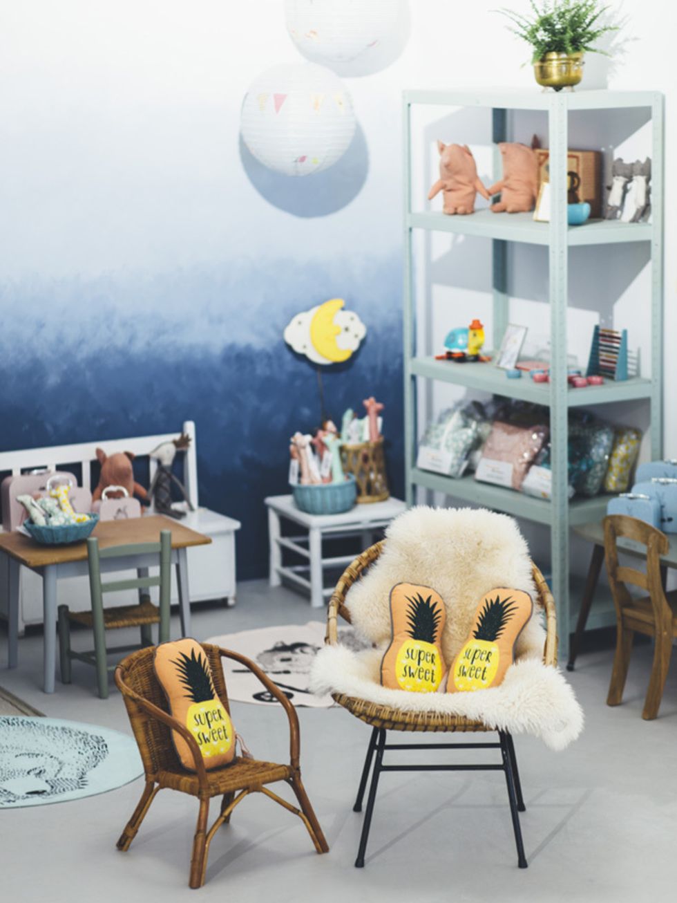 Yellow, Room, Furniture, Interior design, Table, Chair, Interior design, Home, Grey, Turquoise, 