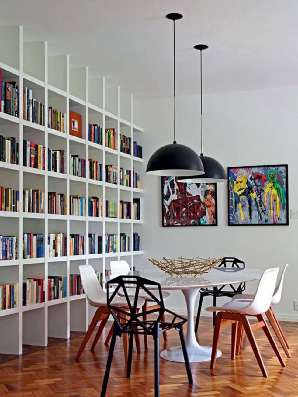 Wood, Room, Shelf, Furniture, Interior design, Table, Chair, Wall, Floor, Bookcase, 
