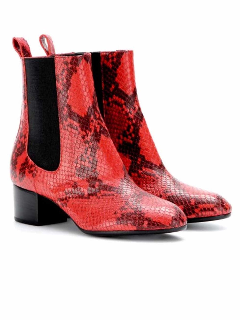 Footwear, Red, Boot, Carmine, Fashion, Black, Maroon, Pattern, Leather, Synthetic rubber, 