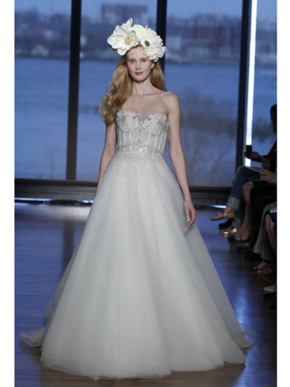 Blue, Shoulder, Textile, Dress, Bridal clothing, Gown, Formal wear, Wedding dress, One-piece garment, Headpiece, 
