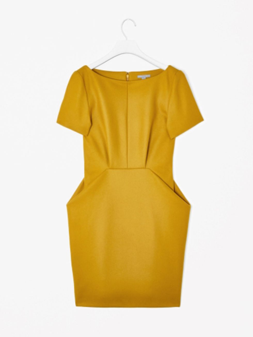 Yellow, Sleeve, Dress, Amber, One-piece garment, Orange, Neck, Day dress, Fashion design, Pattern, 