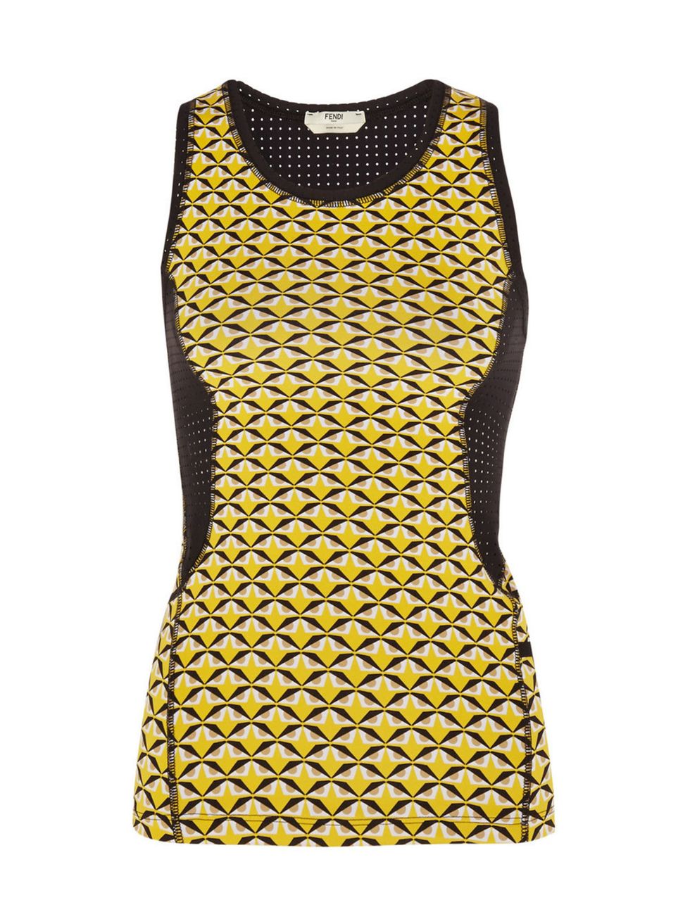 Yellow, Sleeve, Pattern, Textile, Style, Dress, Fashion, Neck, Black, One-piece garment, 