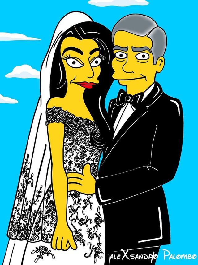 Must-see-de-Simpsons-make-over-van-George-Amal