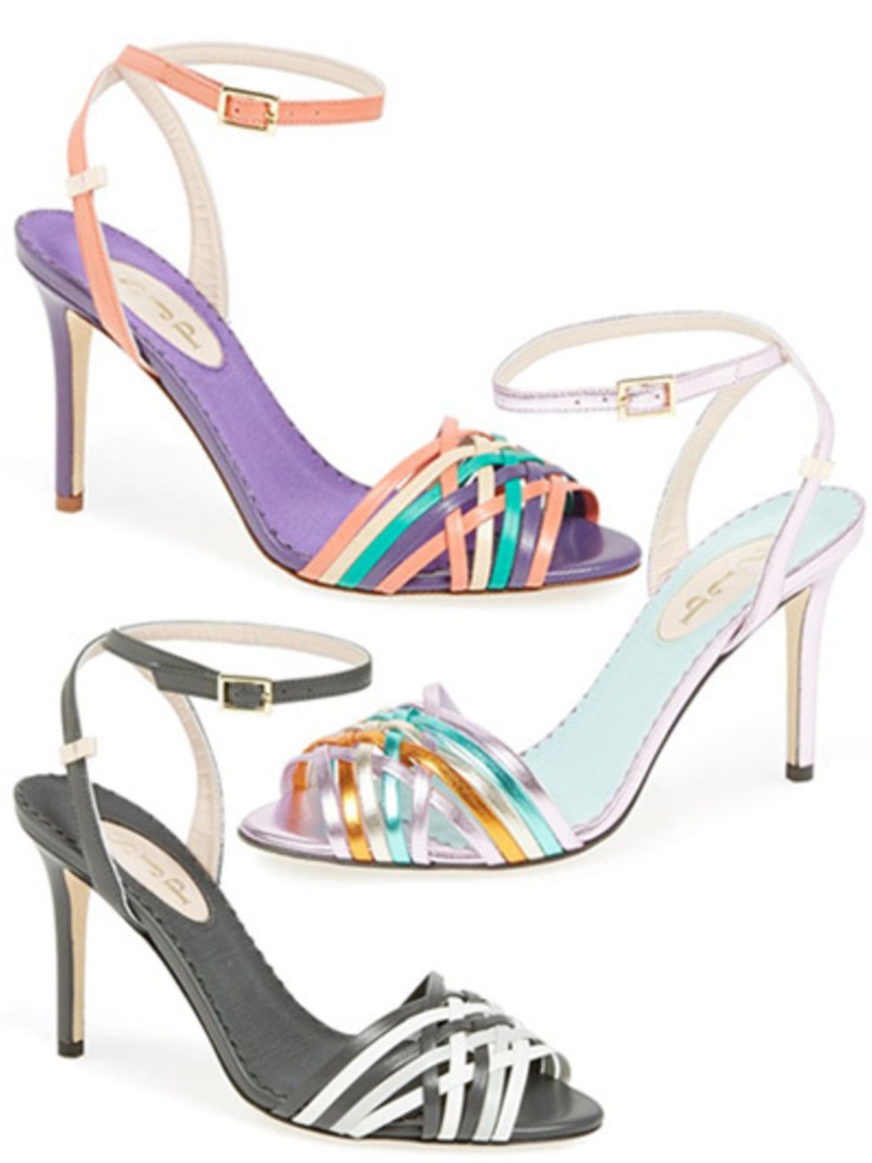 Footwear, High heels, Product, White, Sandal, Basic pump, Beauty, Teal, Purple, Fashion, 