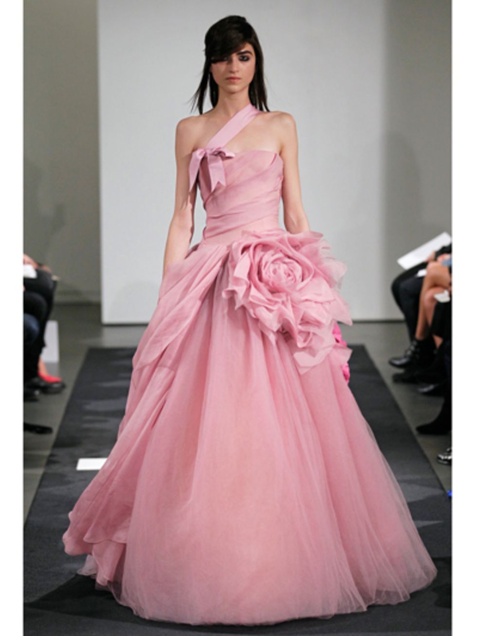 Clothing, Dress, Shoulder, Textile, Joint, Pink, Formal wear, One-piece garment, Style, Gown, 