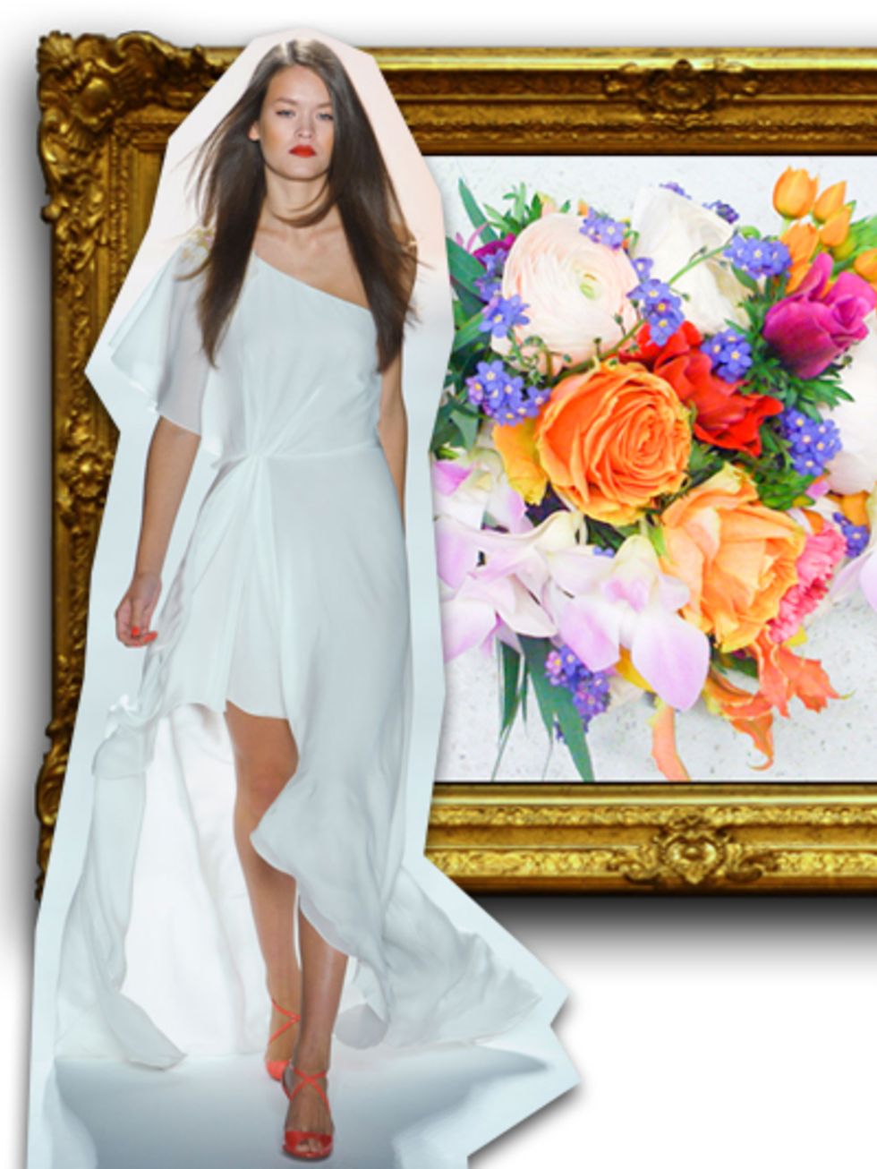 Petal, Dress, Style, Bouquet, Fashion model, High heels, Beauty, Hybrid tea rose, Rose family, Rose order, 