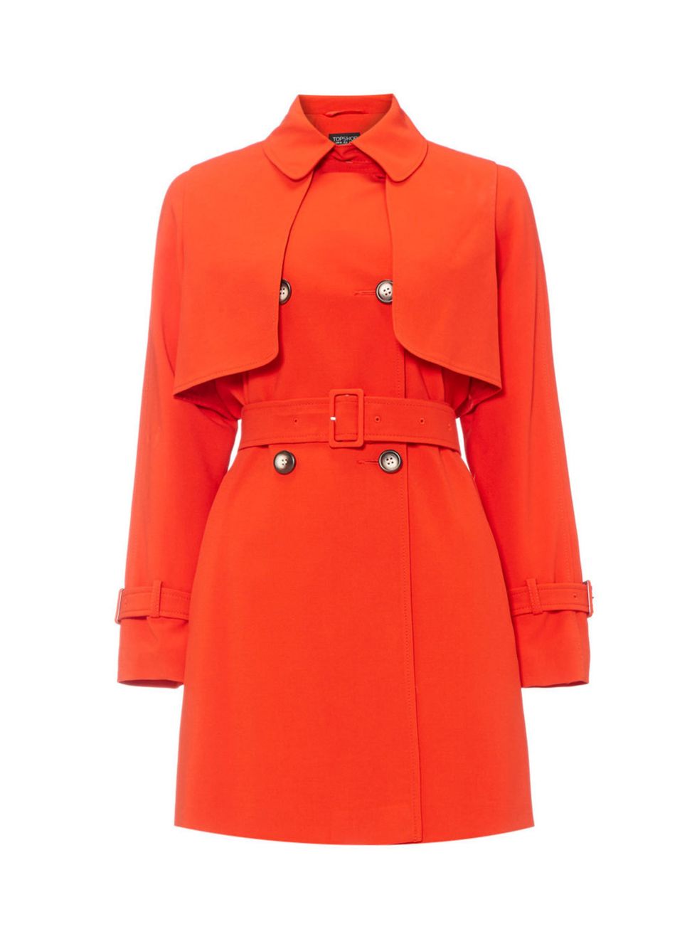 Coat, Collar, Sleeve, Textile, Red, Outerwear, Orange, Formal wear, Dress shirt, Uniform, 