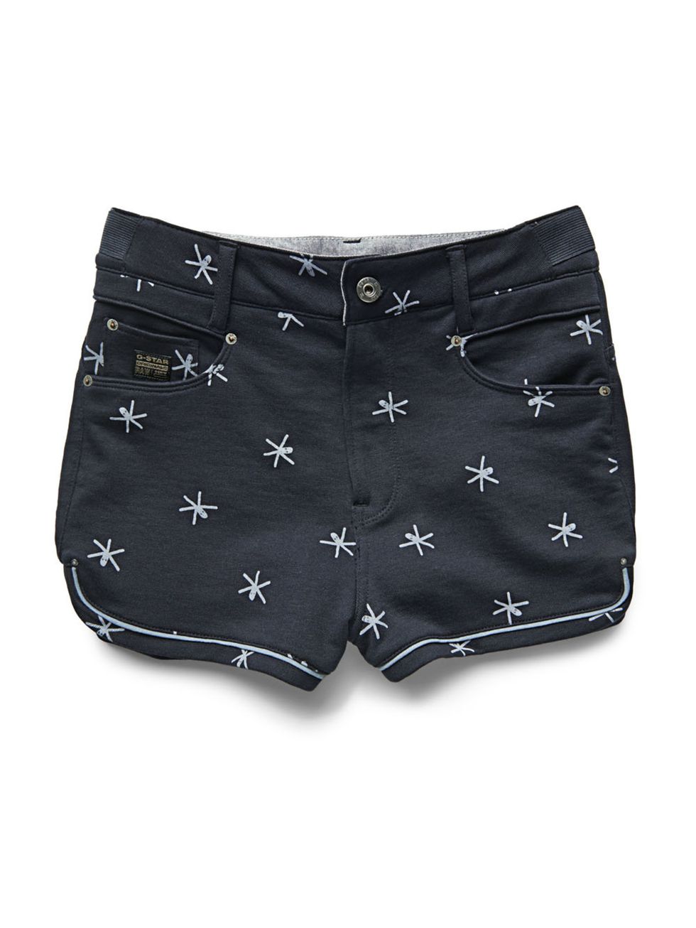 Blue, Product, Textile, White, Style, Pattern, Shorts, Black, Active shorts, Space, 