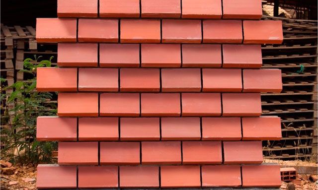 Brick, Wood, Orange, Wall, Peach, Brickwork, Composite material, Tan, Rectangle, Building material, 