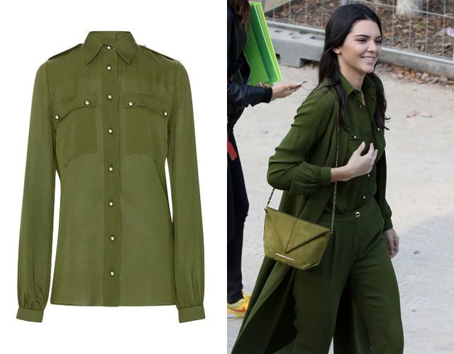 Green, Coat, Collar, Sleeve, Textile, Standing, Khaki, Pattern, Winter, Jacket, 
