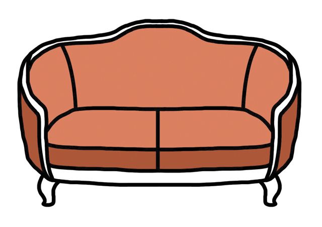 Brown, Orange, Furniture, Line, Amber, Black, Tan, Peach, Graphics, Drawing, 