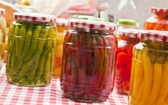 Food, Pickling, Ingredient, Produce, Food storage containers, Mason jar, Preserved food, Canning, Achaar, Fruit preserve, 