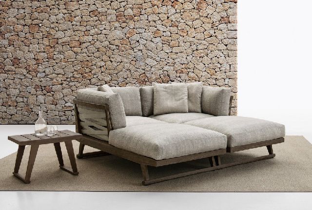Furniture, Wall, Style, Couch, Grey, Rectangle, Beige, Design, Outdoor furniture, Coffee table, 
