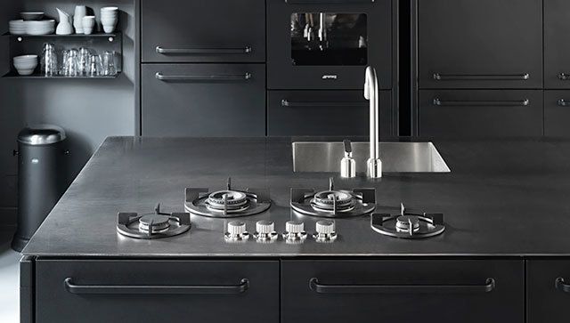 Room, White, Kitchen, Kitchen stove, Major appliance, Drawer, Cabinetry, Kitchen appliance, Cooktop, Black, 