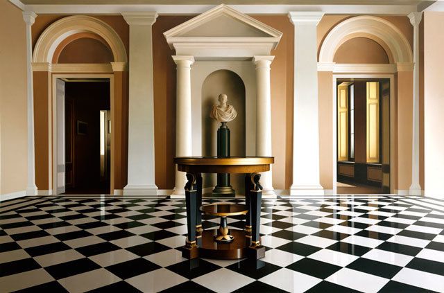 Floor, Room, Flooring, Molding, Tile, Arch, Column, Tile flooring, Hall, Symmetry, 