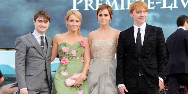 Daniel Radcliffe, J.K. Rowling, Emma Watson & Rupert Grint