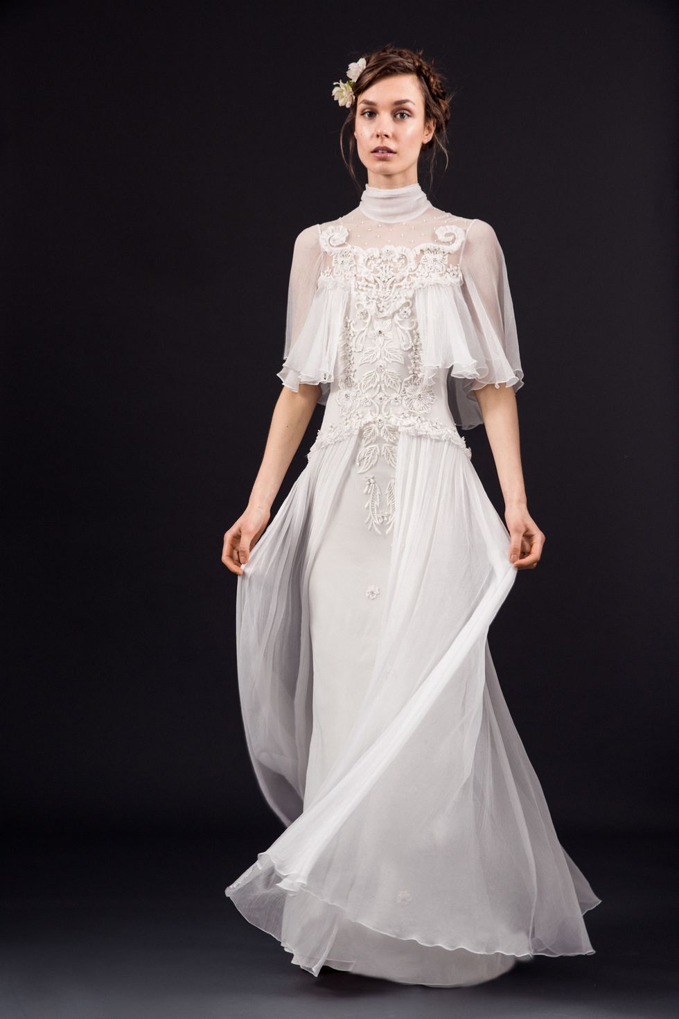 <p>"Rowena" gown, $4,850, <a href="http://rams.harpersbazaar.com/temperleylondon.com" target="_blank">temperleylondon.com</a>.</p>