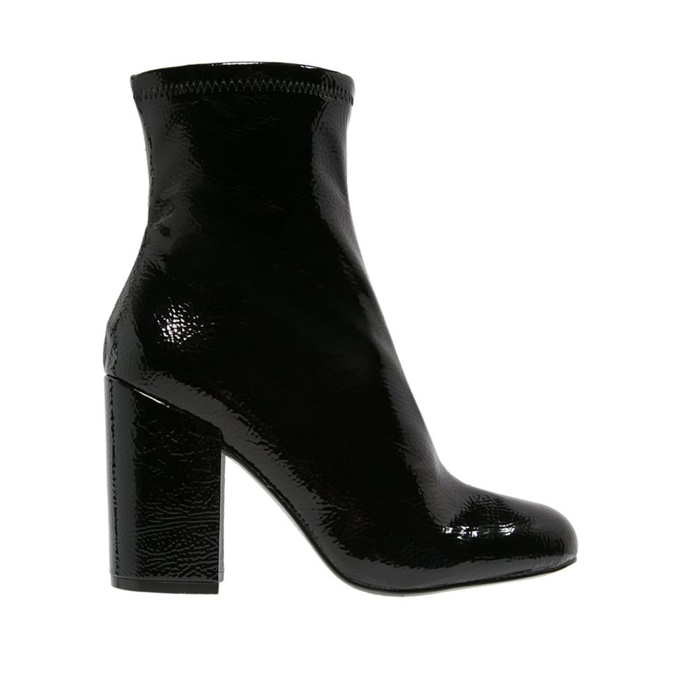 Boot, Fashion, Black, Grey, Leather, Synthetic rubber, 