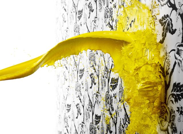 Liquid, Fluid, Yellow, Colorfulness, Paint, Art paint, Drop, Illustration, Oil, Graphics, 