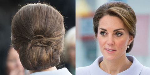 Dit is Kate Middletons truc om haar knot hele dag perfect te houden