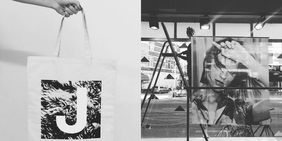 Style, Black-and-white, Monochrome photography, Monochrome, Shopping bag, Shoulder bag, Tote bag, Visual arts, 