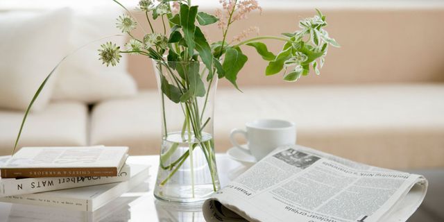 Leaf, Publication, Vase, Artifact, Interior design, Paper, Serveware, Paper product, Centrepiece, Plant stem, 
