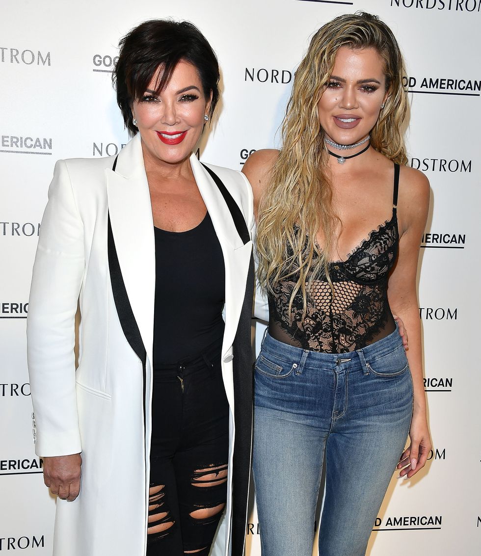 Kris Jenner en Khloé Kardashian bij de lancering van Good American