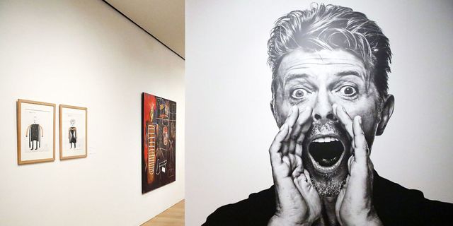 David Bowie persoonlijke kunst- en designcollectie, memphis group, Damien Hirst, Jean-Michel Basquiat