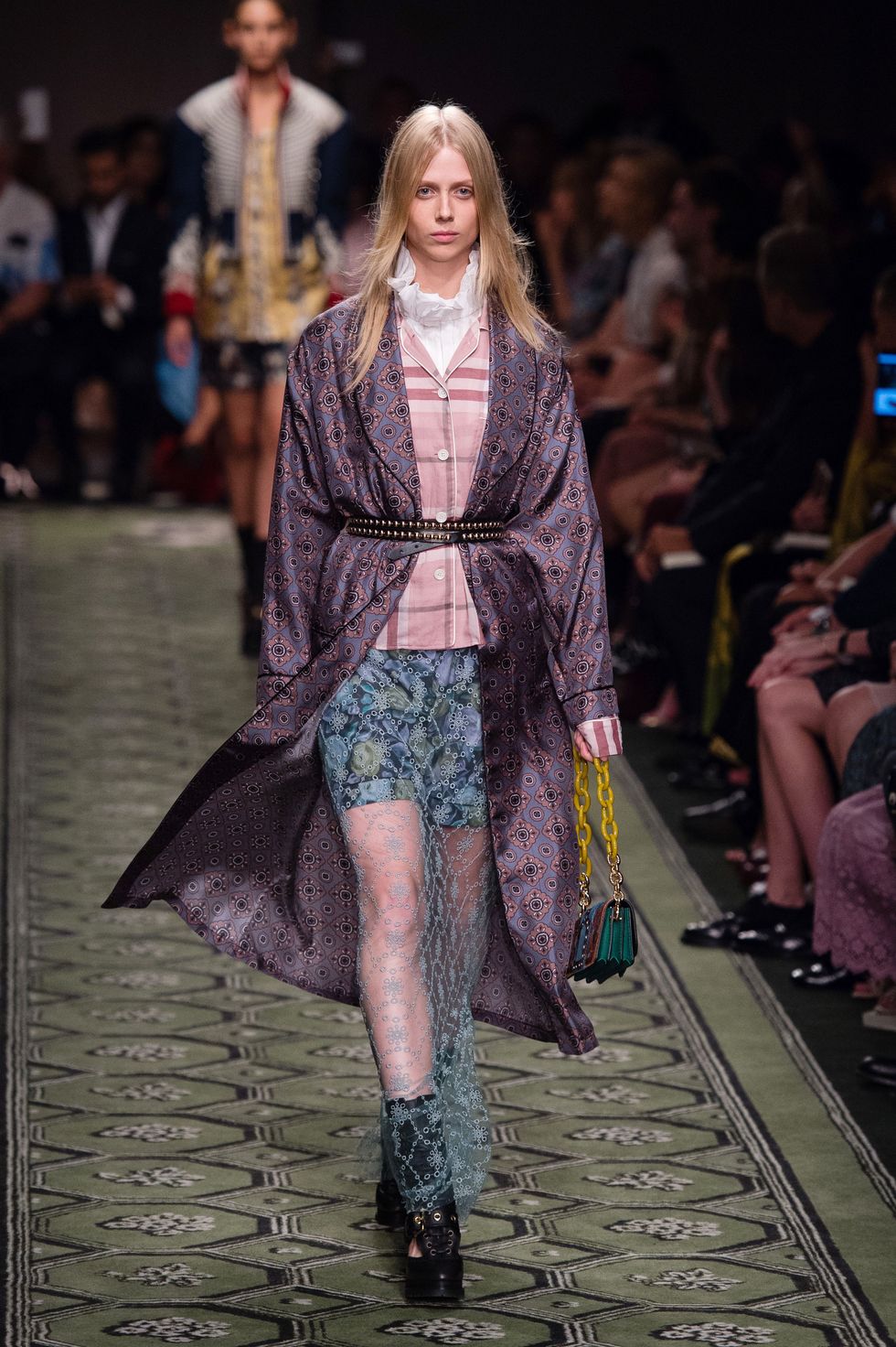 LONDON, ENGLAND - SEPTEMBER 19:  A model walks the runway at the Burberry runway show during London Fashion Week Spring/Summer collections 2017 on September 19, 2016 in London, United Kingdom.  (Photo by Jeff Spicer/Getty Images)