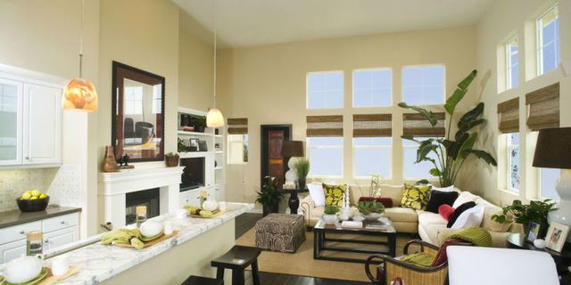Room, Interior design, Living room, Furniture, Home, Interior design, Table, Ceiling, Flowerpot, Fixture, 
